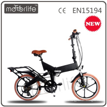 MOTORLIFE / OEM 2015 nueva bicicleta eléctrica plegable del estilo 36V 250W 20inch